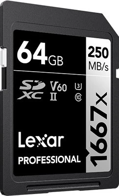 Kartica za pomnilnik 64GB Lexar Professional 1667x SDXC