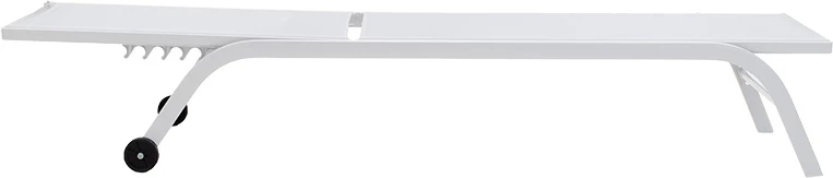 Ležalnik, aluminij bel, tekstilen bel Jaipur