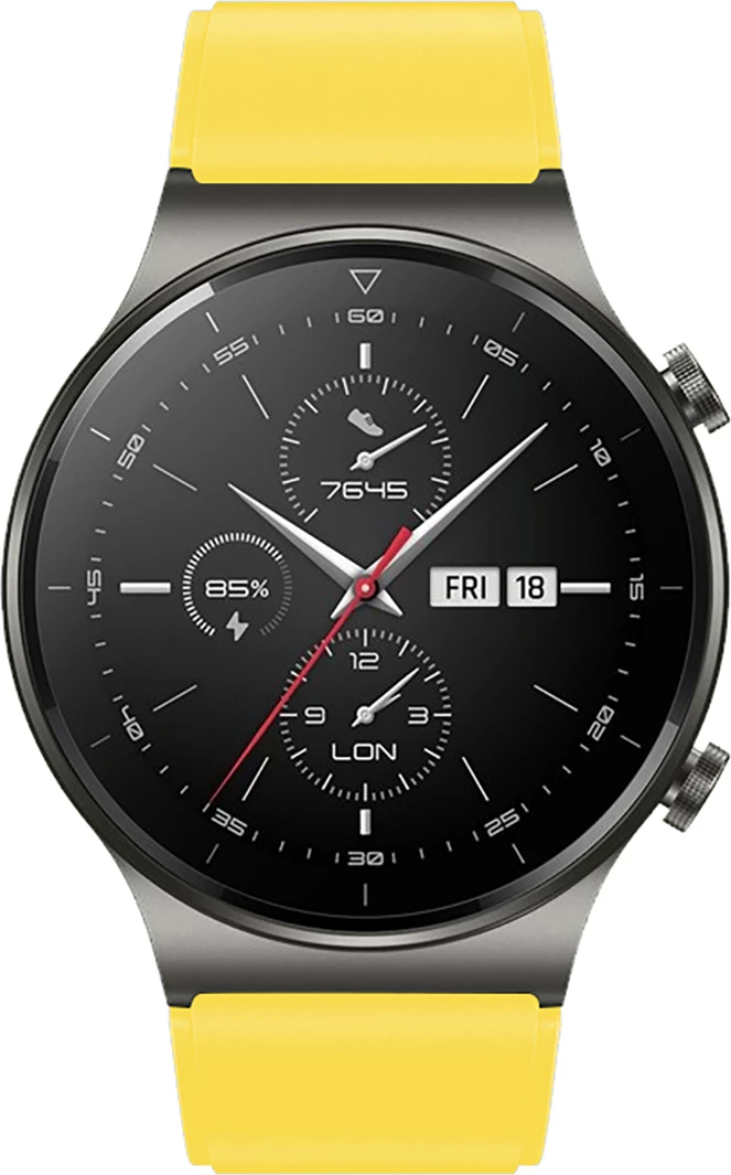 Silikonski pašček za uro Hurtel, za Huawei Watch GT 2/3/4/2 Pro/3 Pro/4 Pro/GT 2e 46 mm, rumen