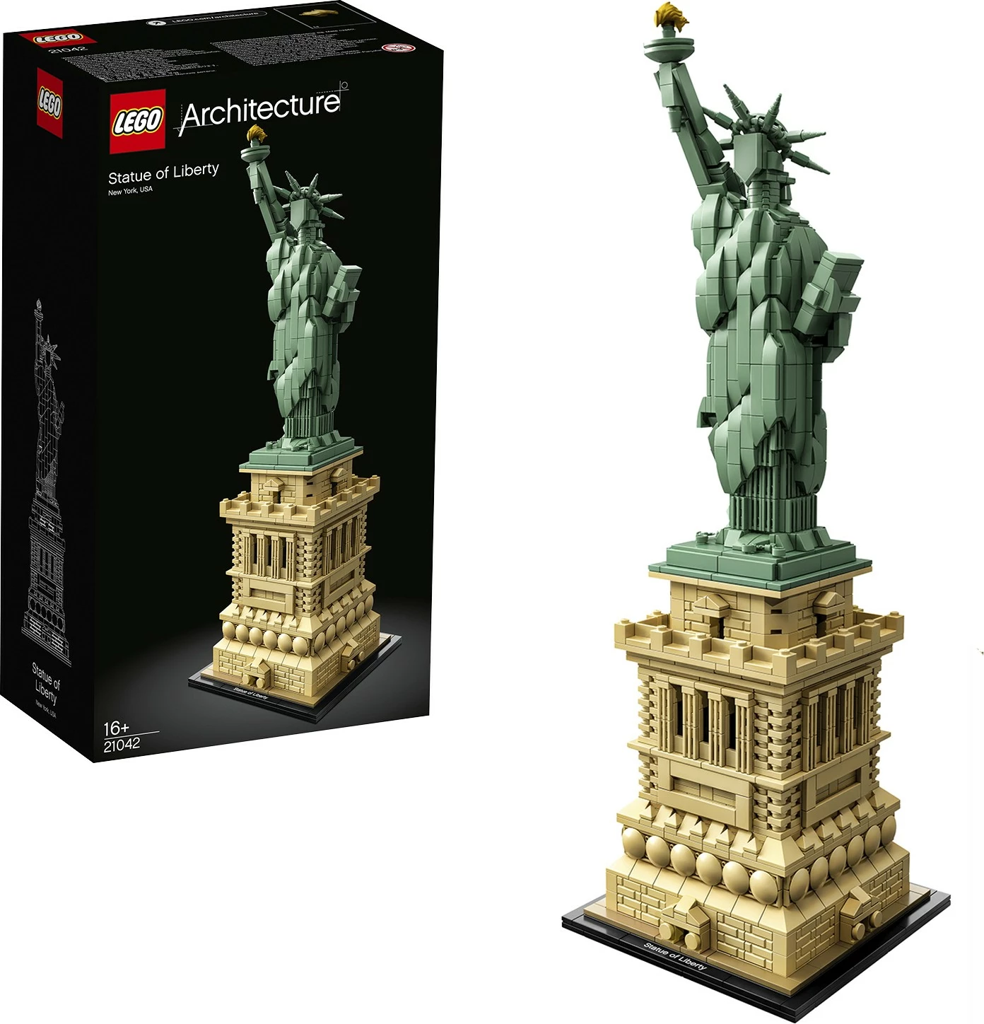 Model Statuje svobode LEGO Architecture 21042, 1685 kosov, večbarven