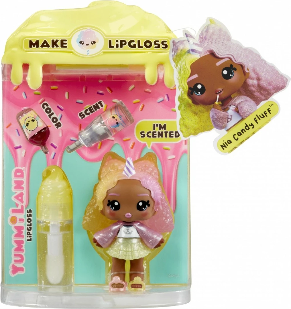 Set igrače in lip gloss z majhno dišečo punčko, Yummiland MGA S2 Cotton Candy