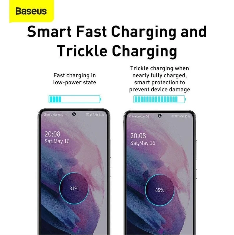 Polnilnik za mobilne naprave Baseus TZCCSUP-L01, črn, za notranjo uporabo