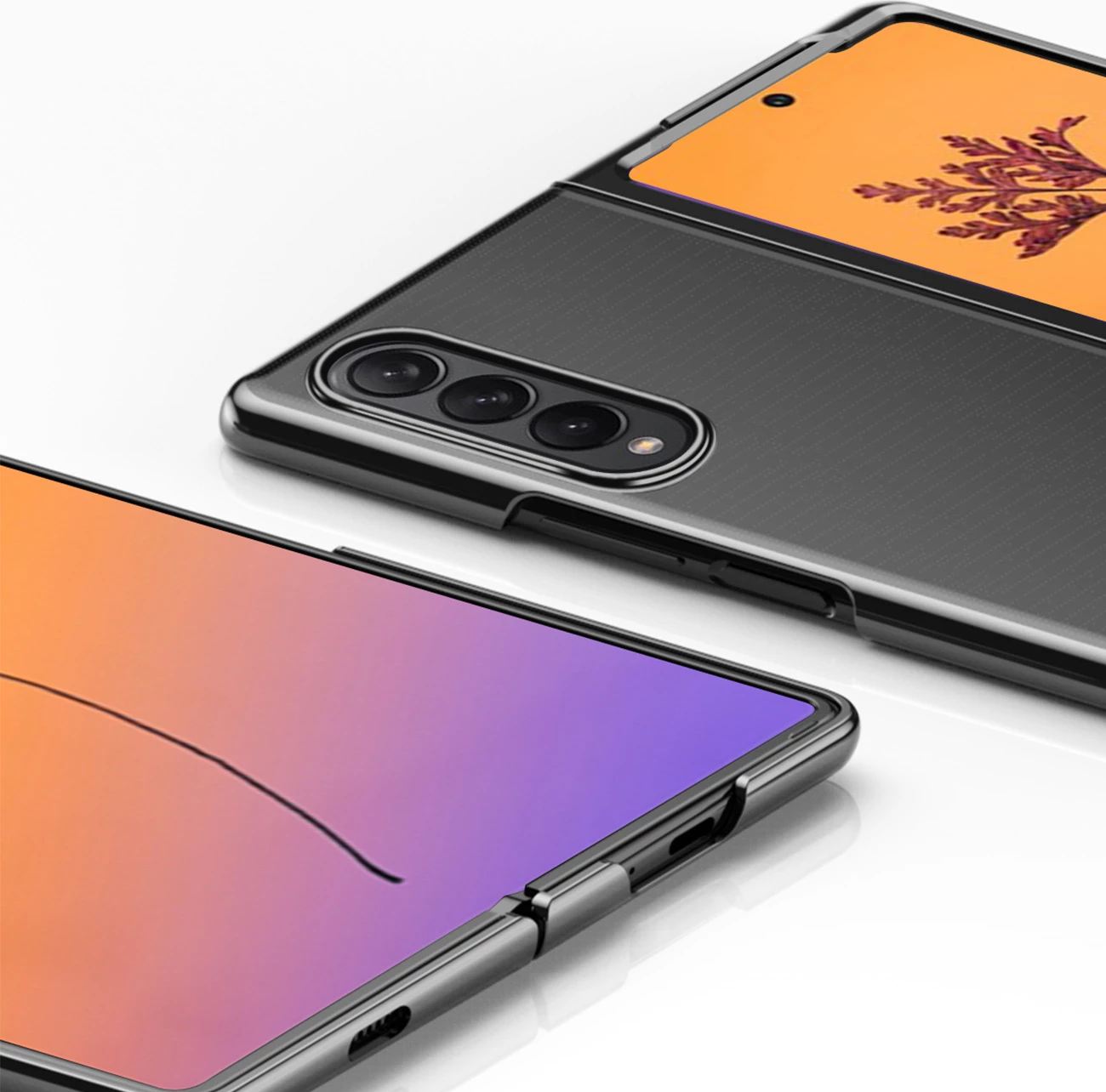 Zaščitna prevleka Hurtel Plating Case za Samsung Galaxy Z Fold 4, PC, kovinska okvirna, rožnata