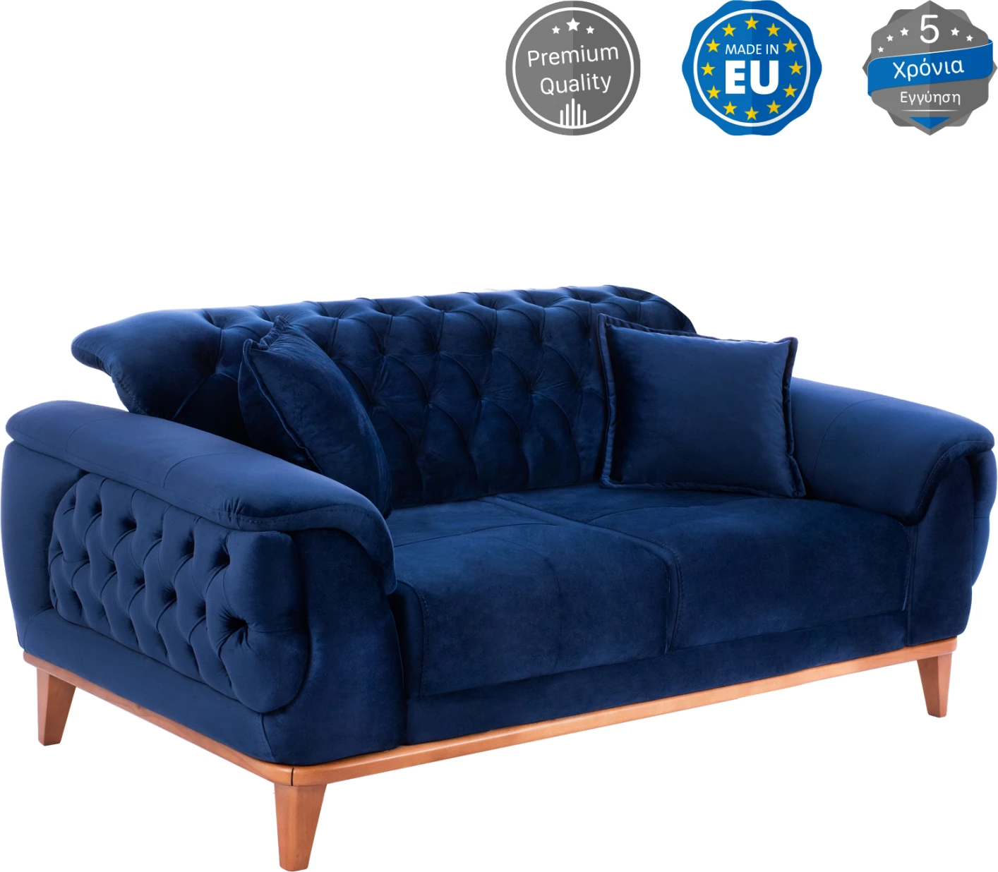 BENNINGTON, 2-sedežna raztegljiva zofa, modra