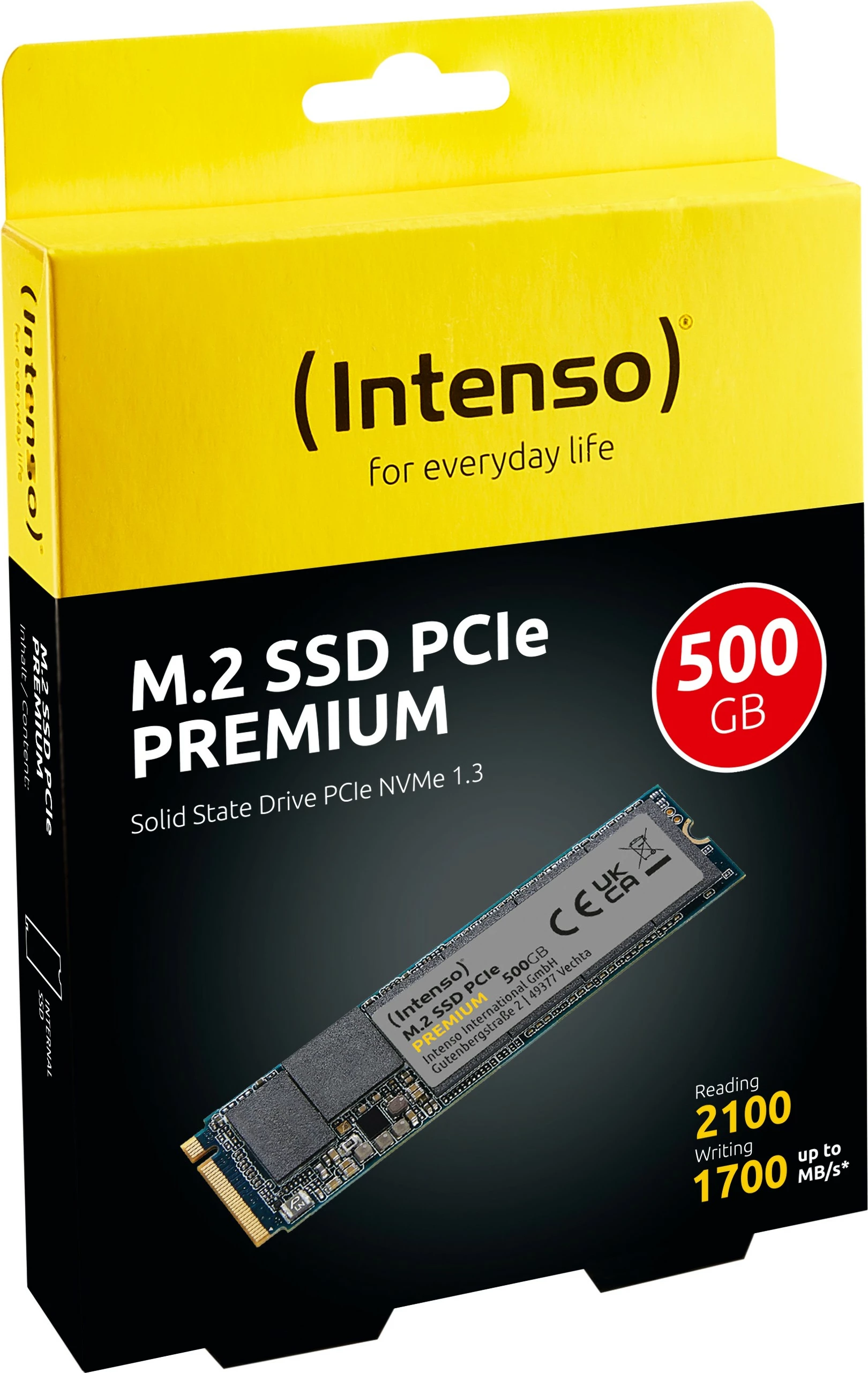 SSD 500 GB Premium M.2 PCIe Intenso, 500 GB, 2100 MB/s