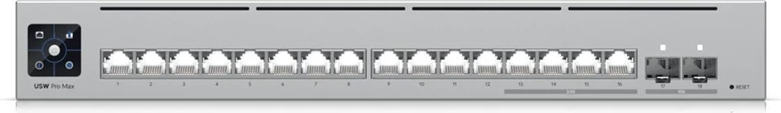 Omrežni switch Pro Max 16 L3, 2.5G Ethernet, 1U, siv - Ubiquiti