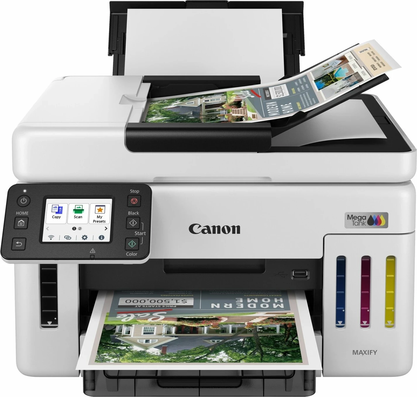 Multifunkcijski tiskalnik Canon MAXIFY GX6140, inkjet, bel