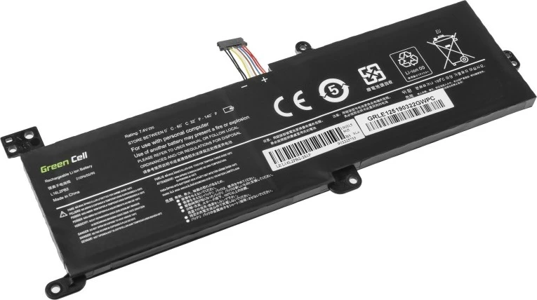 Baterija za prenosnik Green Cell LE125, 3500 mAh, 7,4 V, za Lenovo IdeaPad, črna