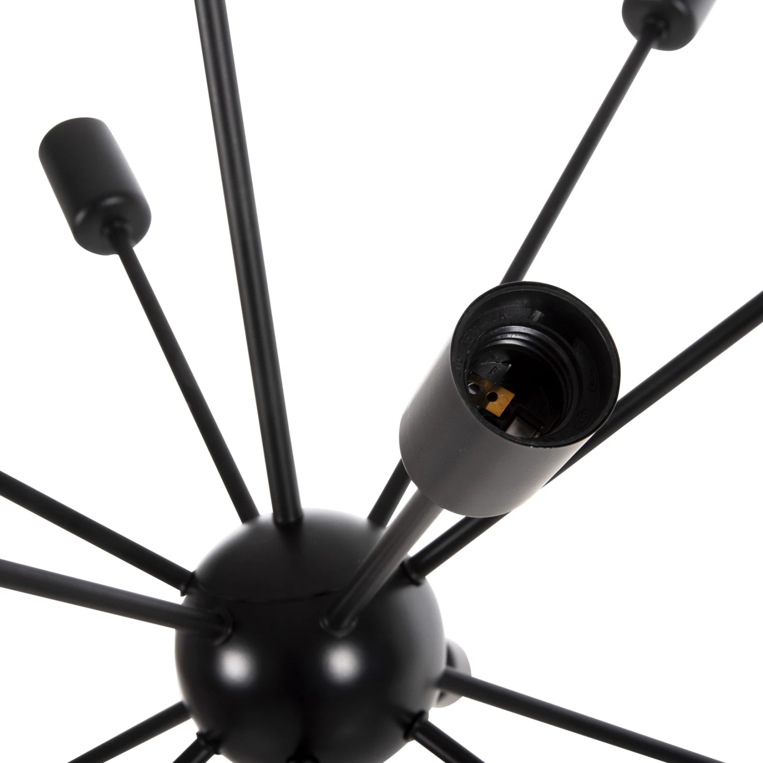 Stropna viseča svetilka z več lučmi FH4173 črna kovina Φ85x115H cm