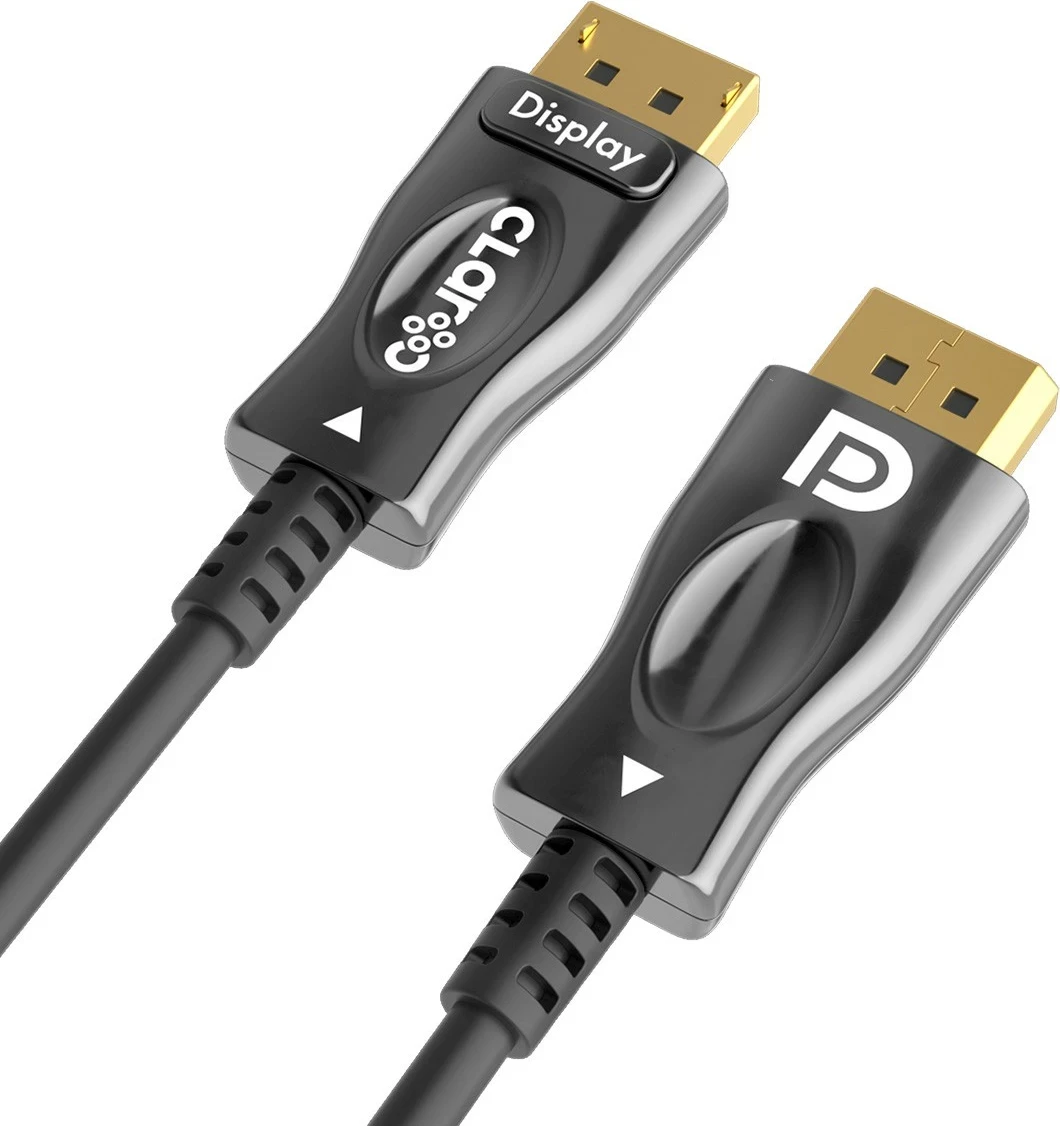 Optični kabel DisplayPort 1.4 AOC 8K 20 m, Claroc, črno-siv