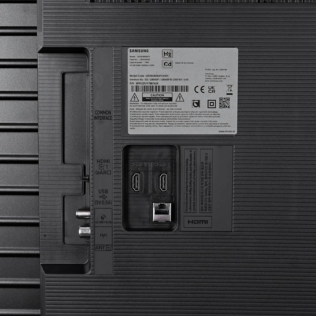 Smart televizor 43" 4K Ultra HD LED, Samsung UE43U8092FU, črn