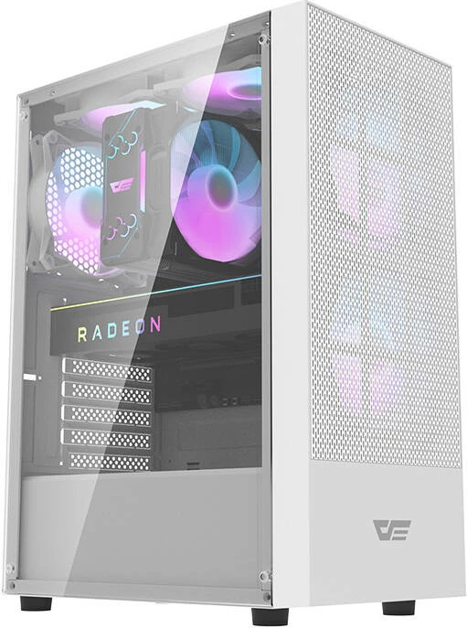 Računalniško ohišje Darkflash A290, Mid-Tower, z 3 ARGB ventilatorji, belo