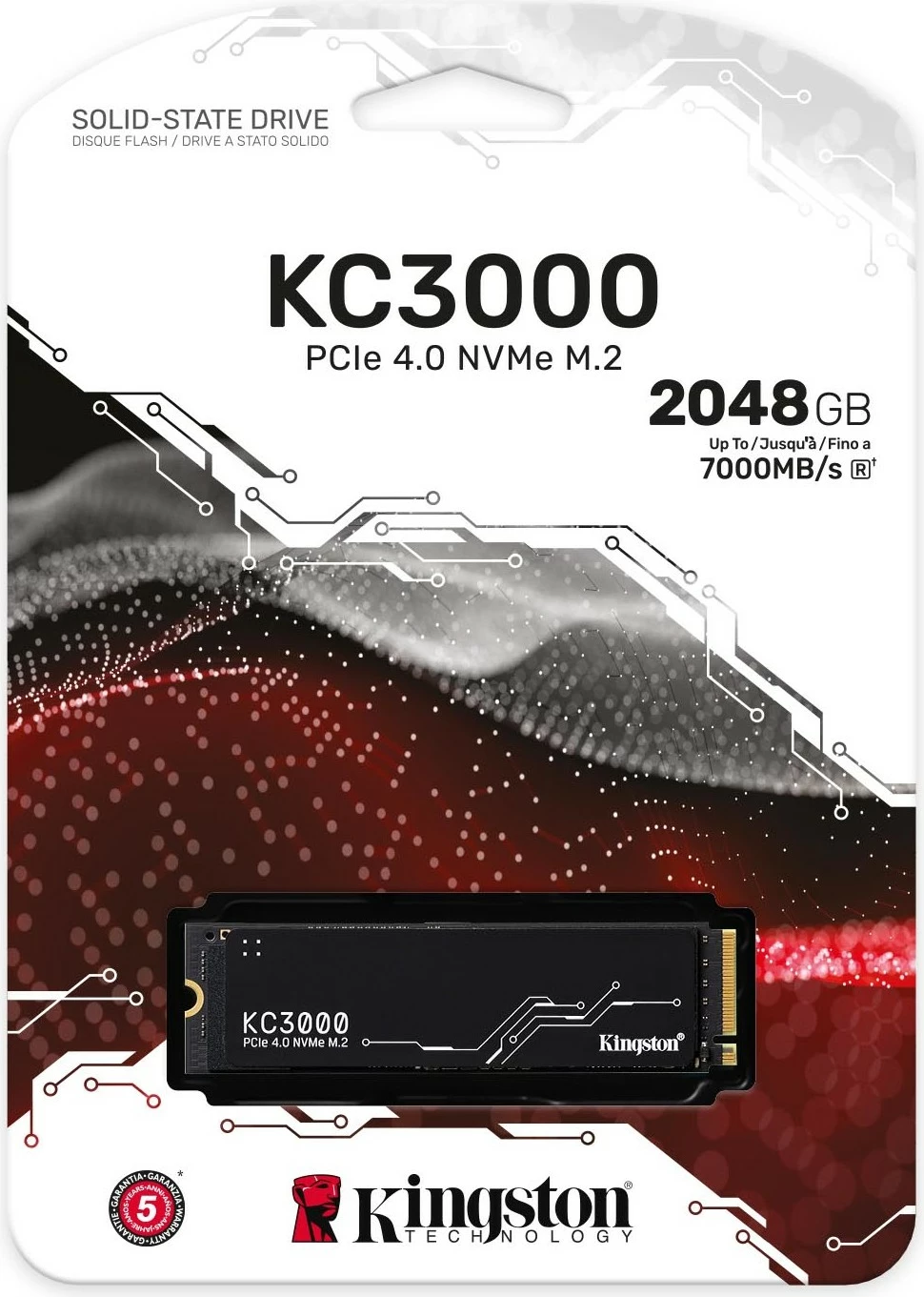 Visokozmogljiv SSD KC3000, 2,05 TB, M.2, 7000 MB/s - Kingston