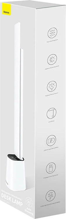 Prenosna zložljiva namizna svetilka, Baseus DGZG-02, polnilna, bela