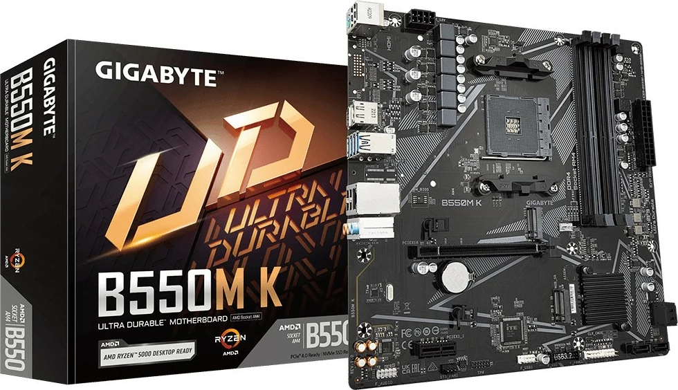 Matična plošča Gigabyte B550M K, Socket AM4, DDR4-SDRAM, 128 GB
