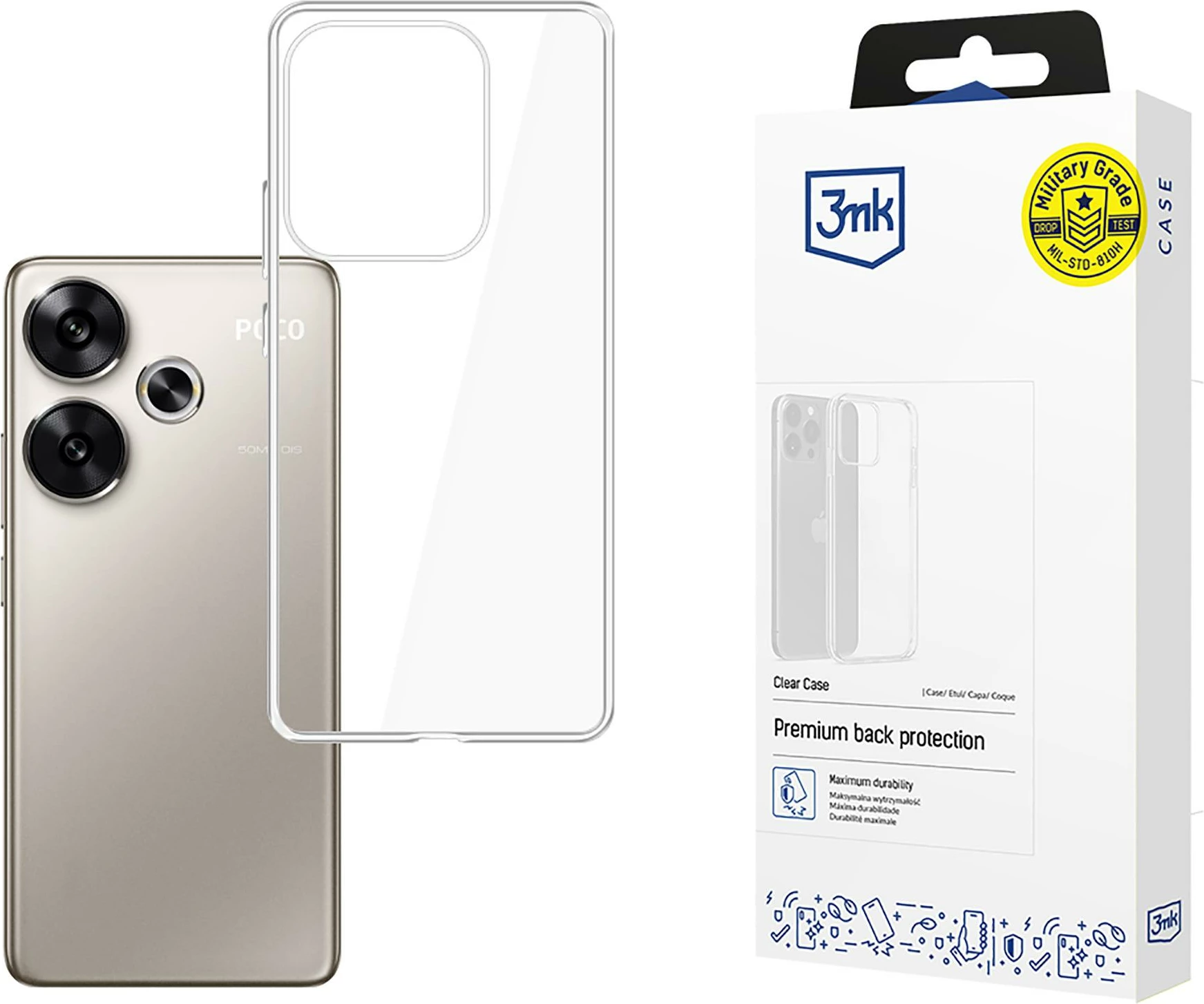 Prozoren ovitek 3mk Protection Clear Case za Xiaomi Poco F6, prozoren