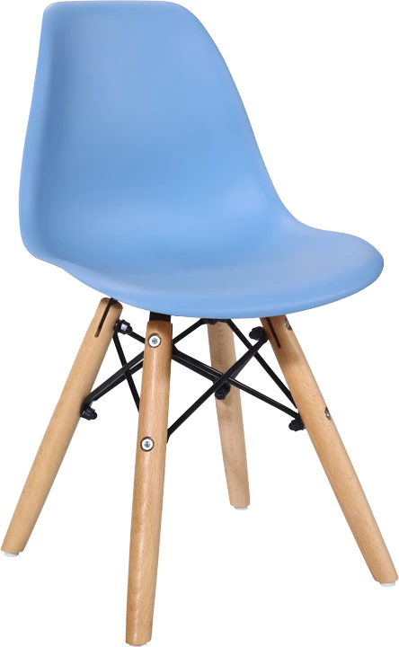 Otroški stol Julita, PP modra, naravna bukev, 35x31x57,5 cm (set 4 kosov)