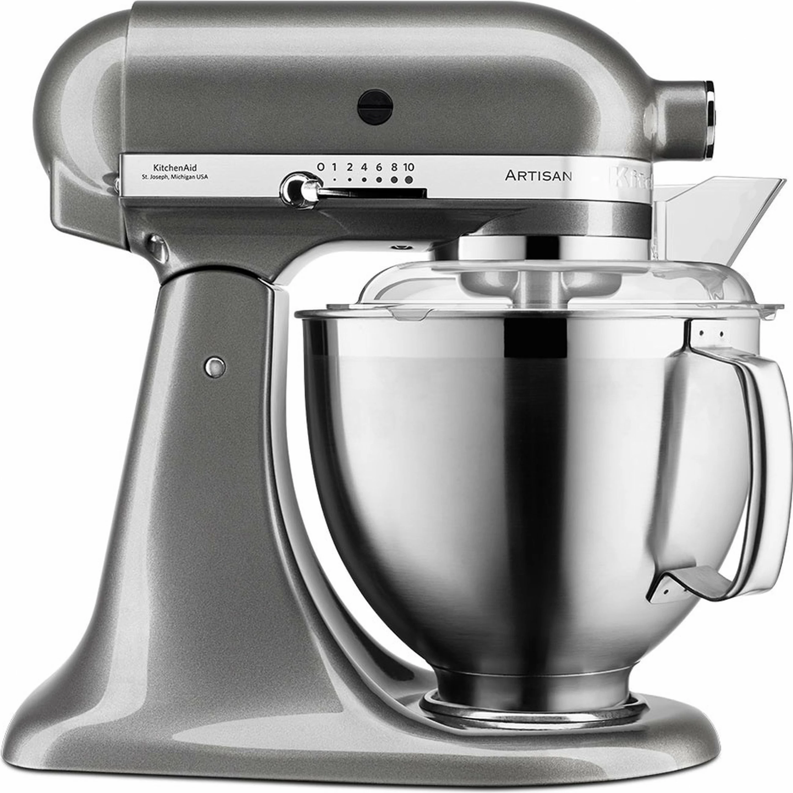 Kuhinjski stoječi mešalec 5KSM185PSEMS, KitchenAid, 4,8 L, srebrn