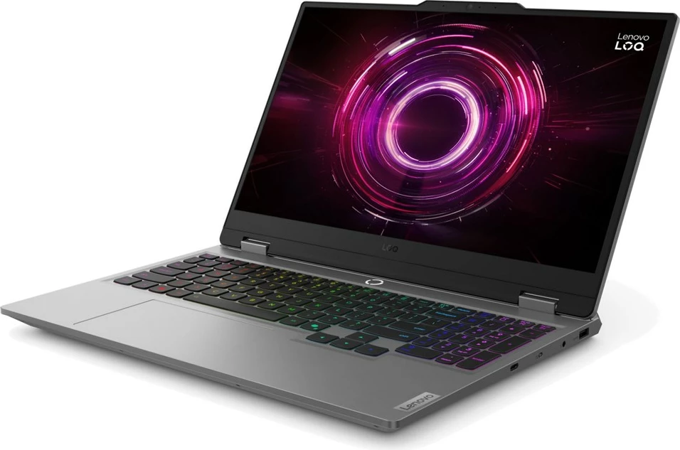 Zmogljiv gaming prenosnik 15,6" FHD IPS 144 Hz, Ryzen 5, 16 GB RAM, 512 GB SSD, RTX 5050, Luna Grey — Lenovo LOQ 15AHP10