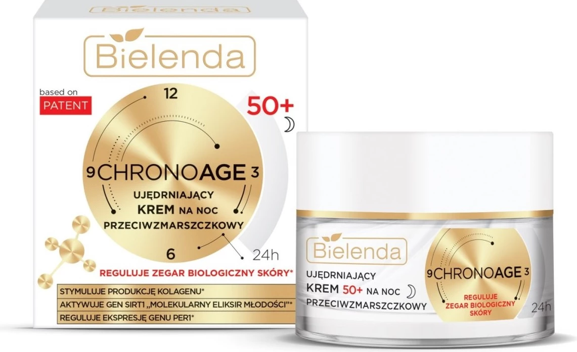 Nočni lifting in nego proti gubam Bielenda Chrono Age Firming Anti-Wrinkle Night Cream 50+, 50 ml