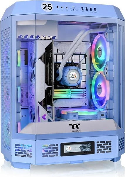 Midi tower ohišje, Thermaltake The Tower 600, Hydrangea Blue, hrustalno steklo, RGB