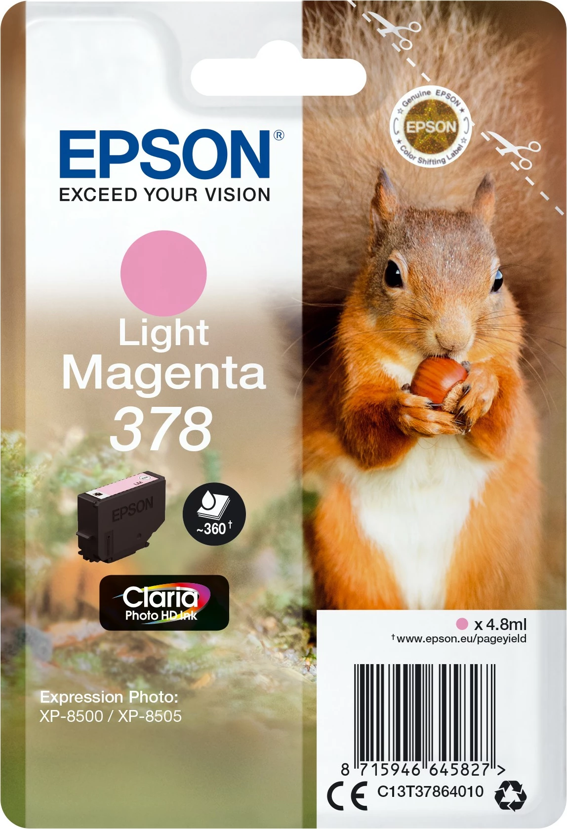Light Magenta toner Epson 378, C13T37864010 za XP-8500/XP-8505