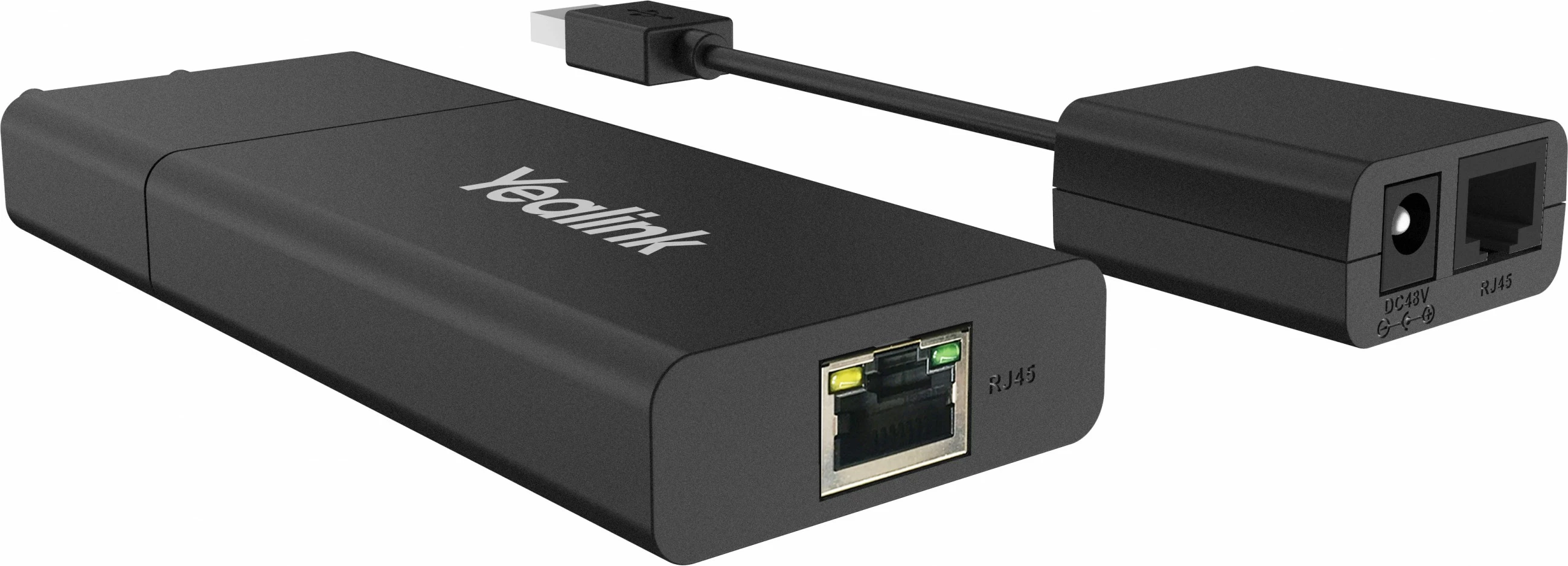 USB podaljševalnik Yealink USB2CAT5E-EXT, 40 m, Cat5e, črn