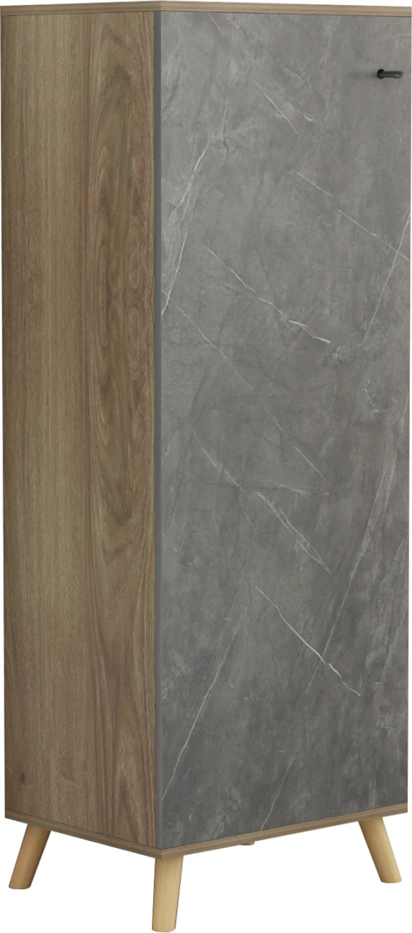 Omara za čevlje ALVARO FH8954.14 melamin v teksturi sonama-kamen 50Χ38Χ135Hcm