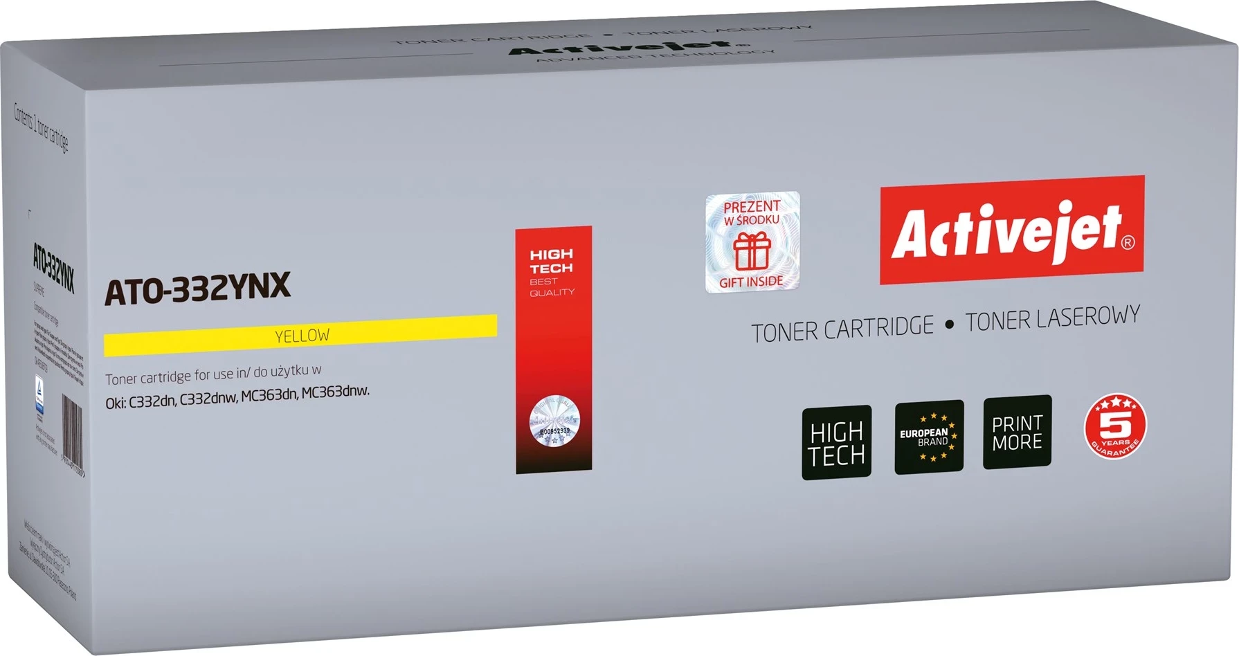 Toner za tiskanje, žuta Activejet ATO-332YNX za OKI