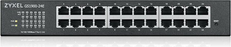 Upravljano L2 stikalo Zyxel GS1900-24E-EU0103F, Gigabit Ethernet, montaža v rack, 1U, primerno za stensko montažo
