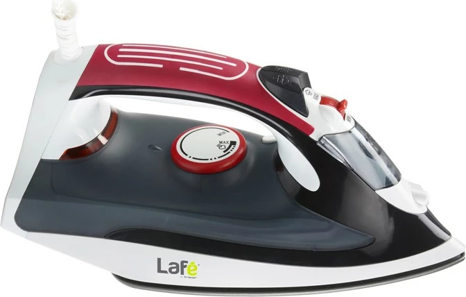 Parni likalnik, 2200 W, keramična plošča, črno/rdeč Lafe LAF02b