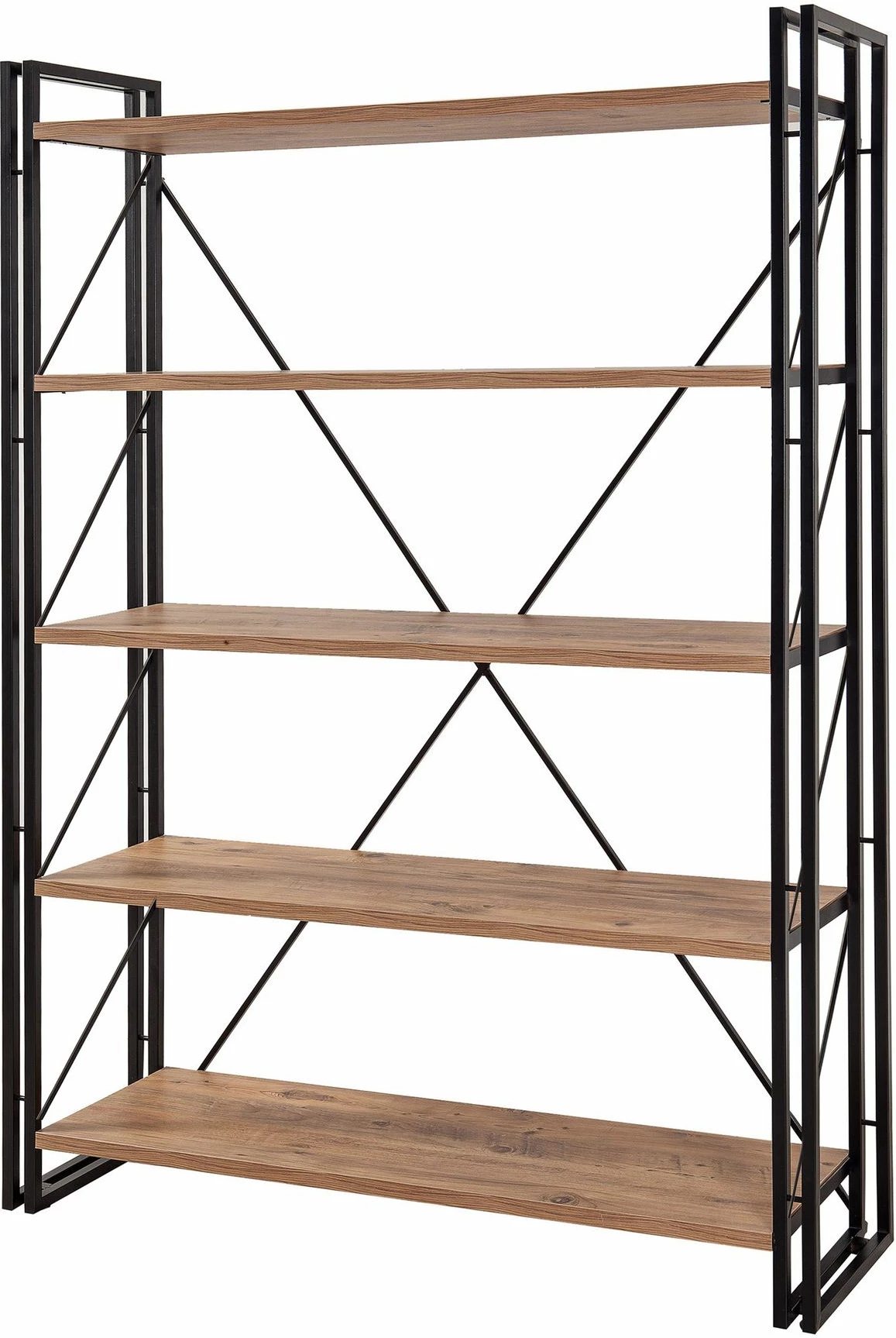 Knjižni regal Hanah Home Cosmo Fix, barva Atlantic Pine in črn