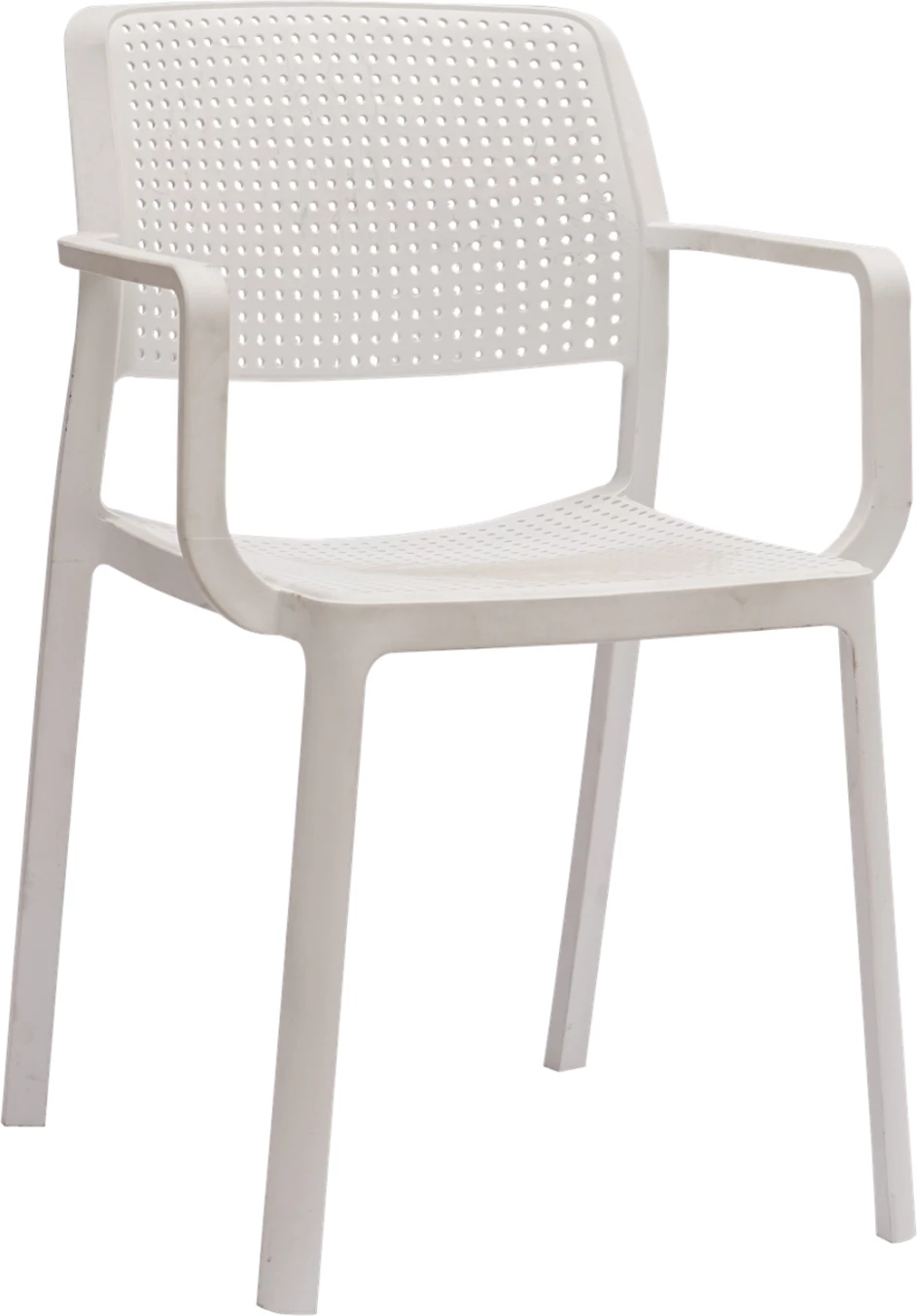 Vrtni naslanjač COMFEE FH6102.01 iz polipropilena v beli barvi 54x57x83H cm