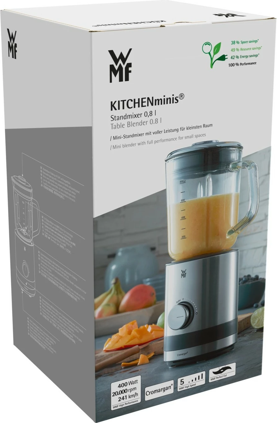 Blender za pult WMF KITCHENminis 0416490011, 0,8 L, 400 W, inox, črn