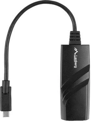 Konverter Lanberg NC-1000-02, RJ-45, črn