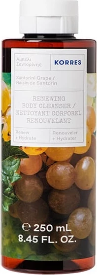 Gel za tuširanje za telo Korres Santorini Grape Renewing Body Cleanser, za ženske, 250 ml