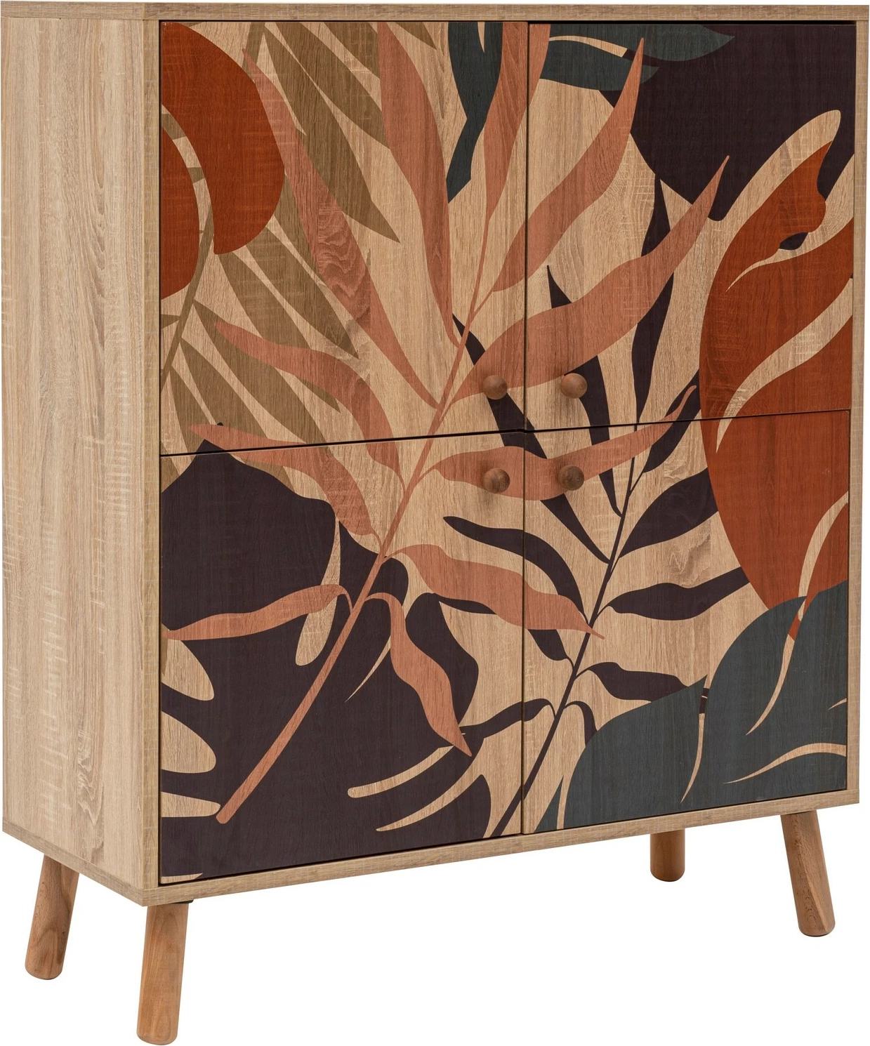 Set pohištva za hodnik, Sonomo in temno modra, Skye Decor, Multilux - Palm - 1048