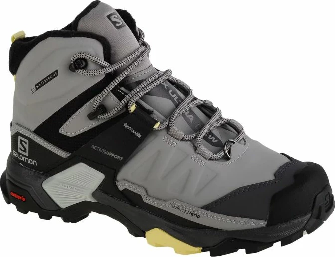 Trek čevlji Salomon X Ultra 4 Mid Winter TS W, ženski, sivi