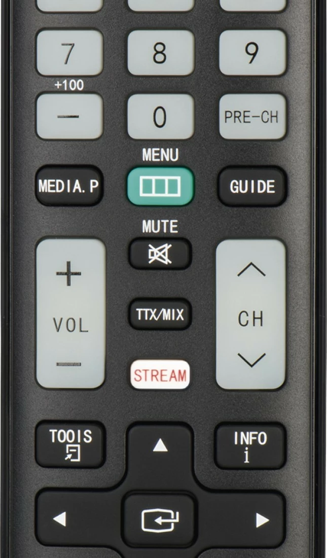 Daljinski upravljalnik z učnim načinom, IR 1:1, osvetljene tipke, združljiv s Samsung, z baterijami AAA, črn, Hama 221060