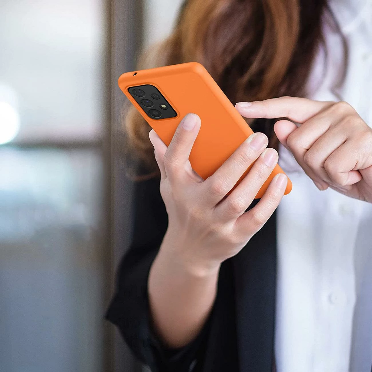 Silikonski ovitek Hurtel za Samsung Galaxy A22 4G, črn