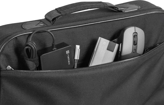 Torba messenger za prenosnik do 14,1", NATEC Impala 2, črno/siva