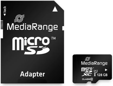 Kartica pomnilnika 128 GB MicroSDXC Class 10 UHS-I, črna — MediaRange MR945