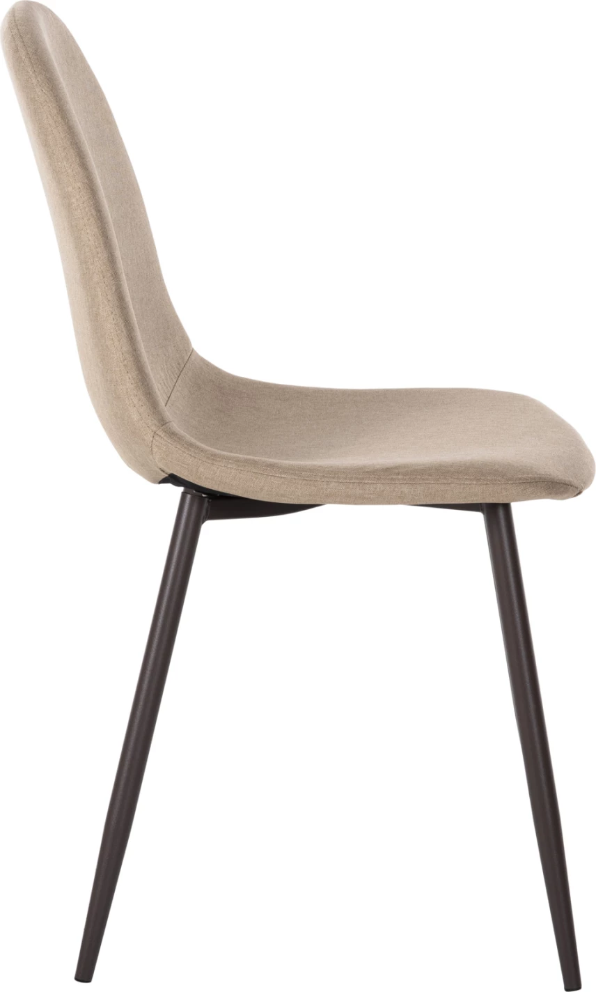 Stol FH00100.07 bež tkanina in kovinske noge 45x52x85 cm, set 4 kosov