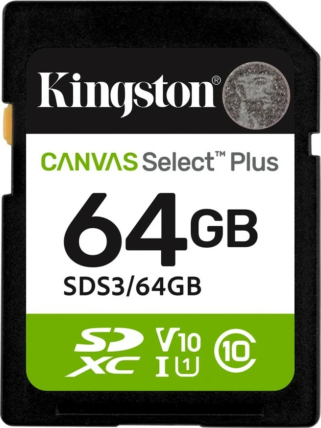 SD kartica Kingston Canvas Select Plus Gen3, 64GB, SDXC, Class10, UHS-I
