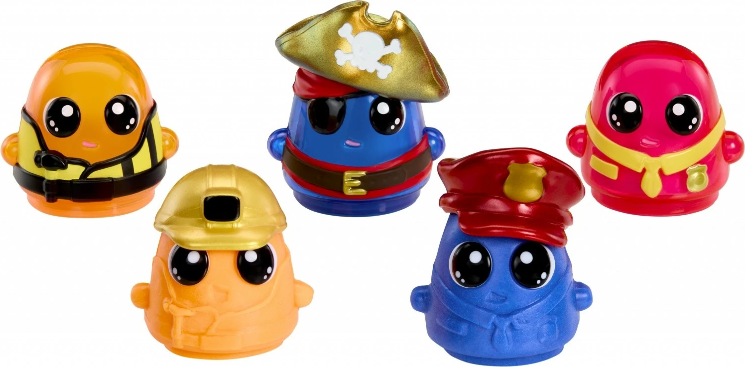 Set plastelina, ne sušeč, dišeč, 2 barvi, kalupi gradbinec/pirat/gasilec, MGA DohKins Hero Pack 123026-EUC/23040