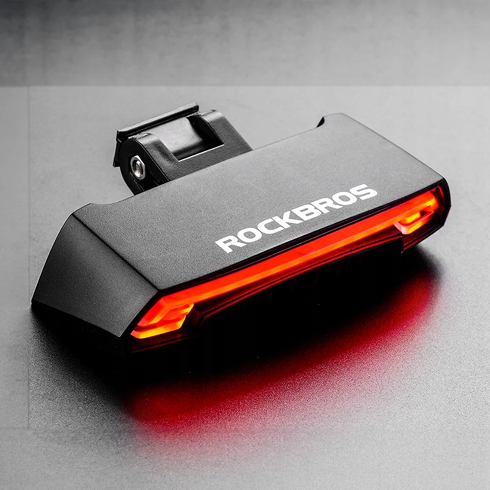 Zadnja luč za kolo z laserjem, daljinski upravljalnik, 2000 mAh, črna Rockbros LKWD-R1