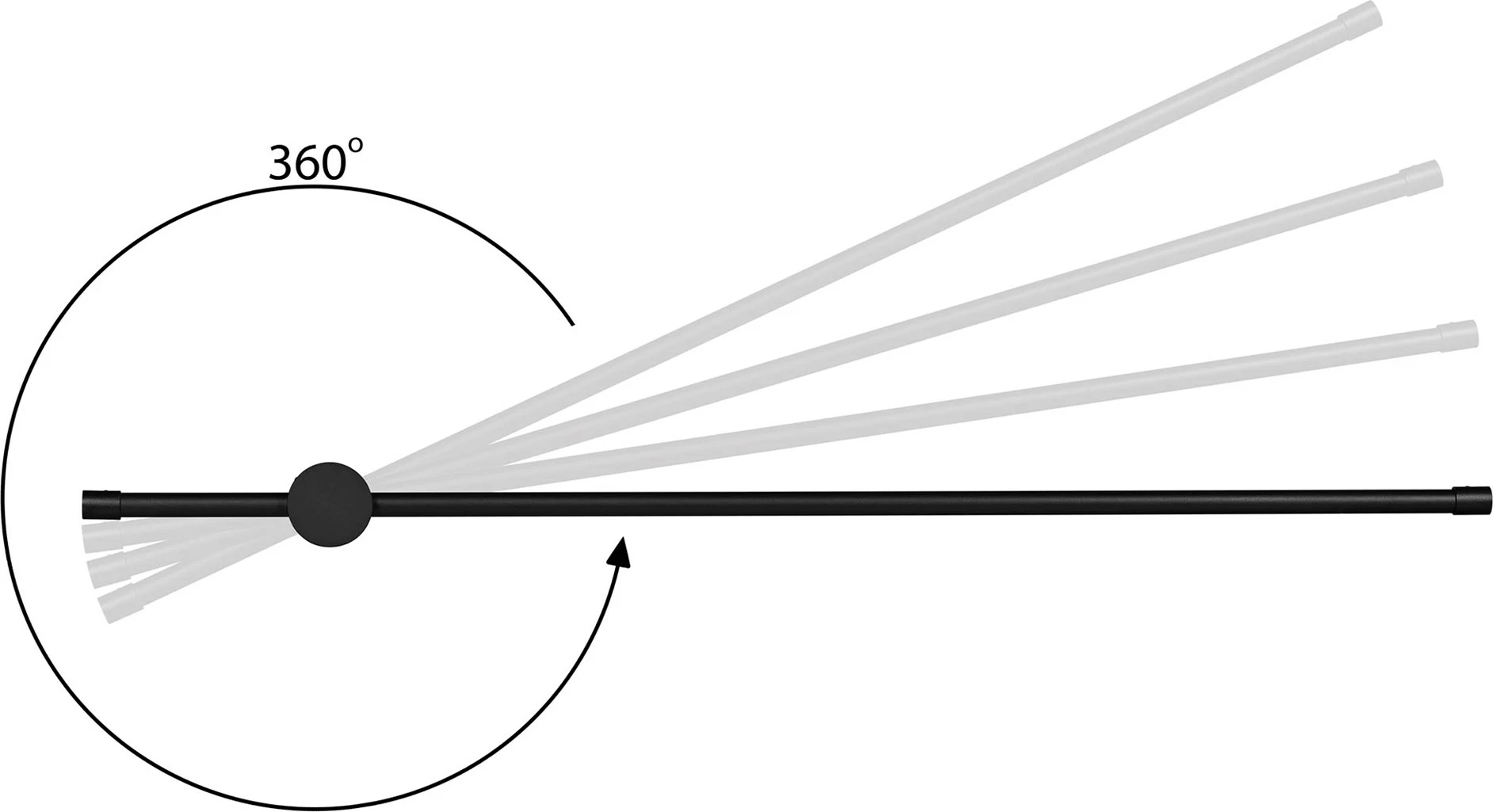 Stenska svetilka LED 9 W, aluminij, črna — Activejet AJE-HILTON