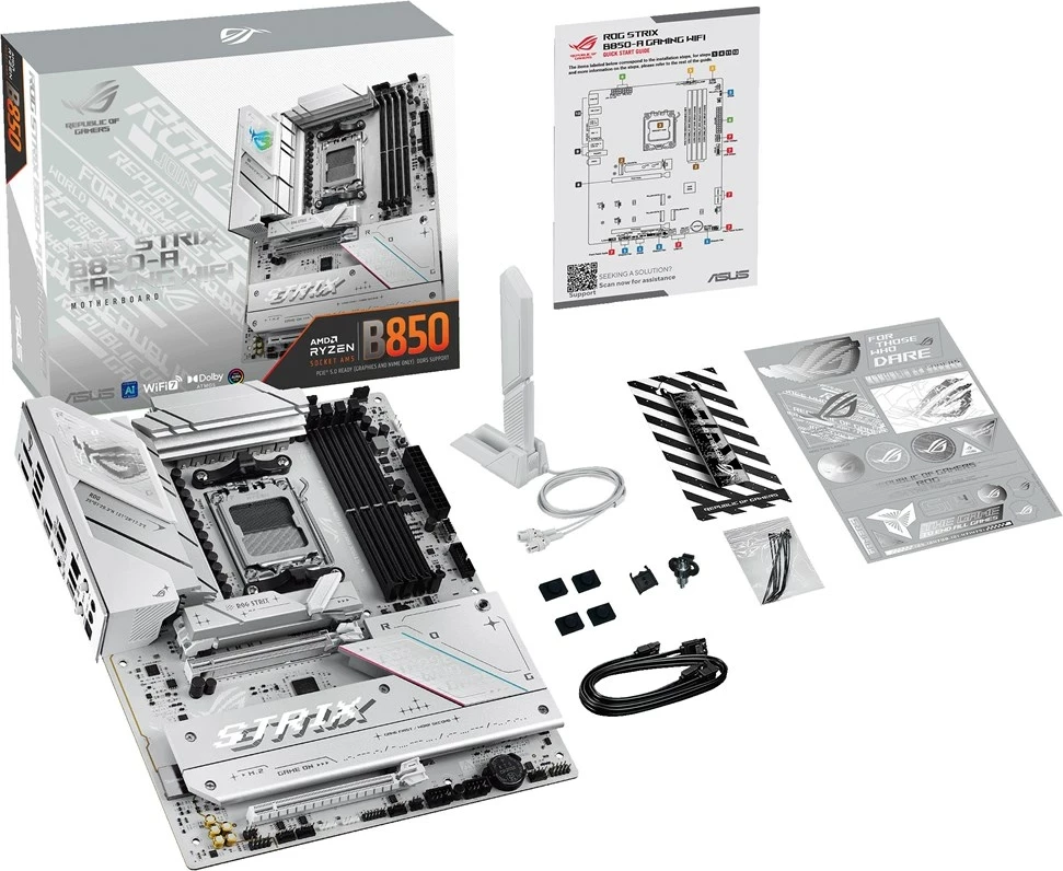 Plošča am3 ASUS ROG STRIX B850-A GAMING WIFI, Socket AM5, ATX, bela