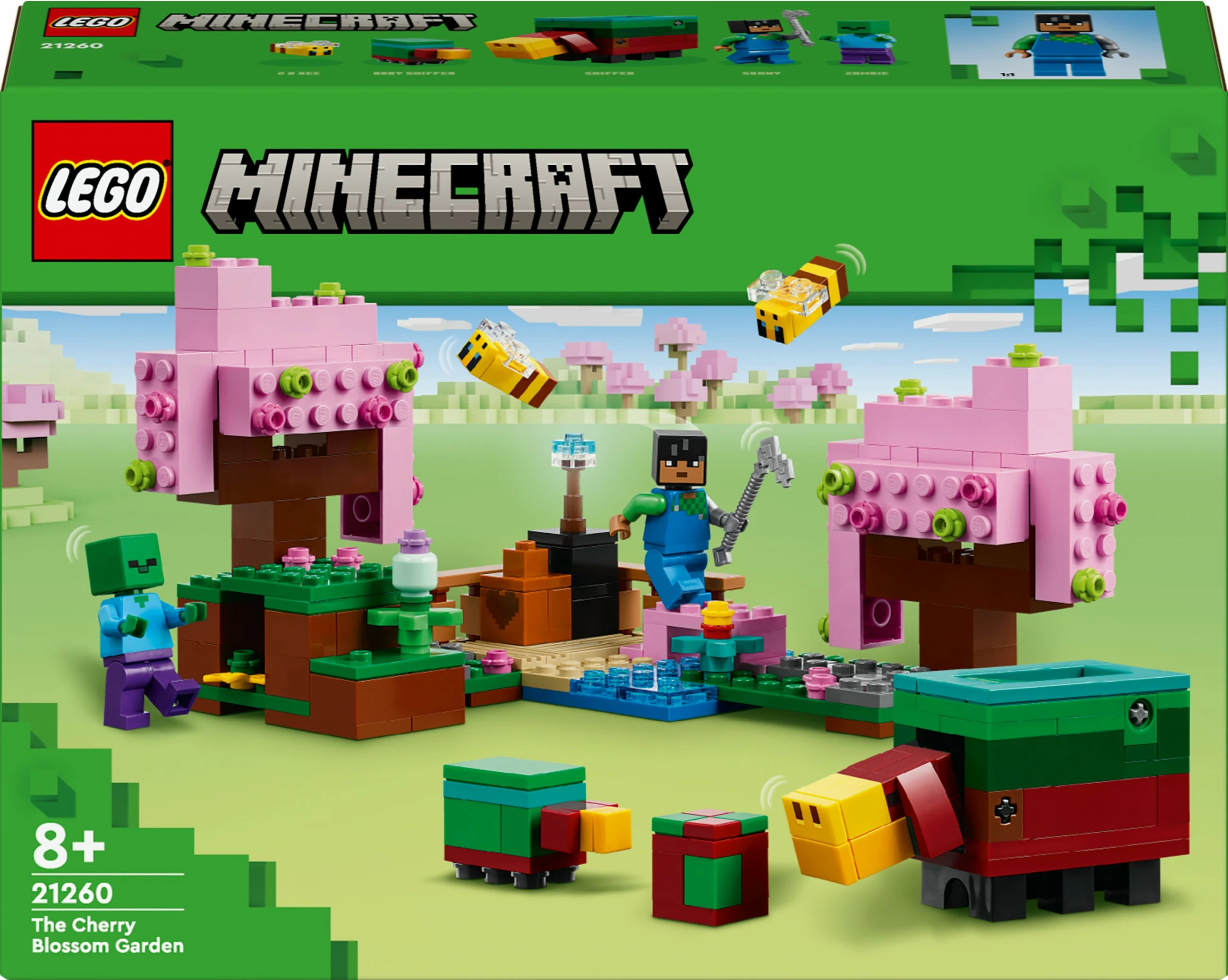 Gradbeni set Minecraft 21260, 304 kosi, večbarven
