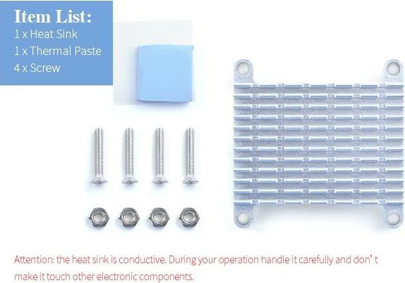 Heatsink za NanoPi Neo/Neo2 ALLNET FriendlyELEC, komplet 50 kosov